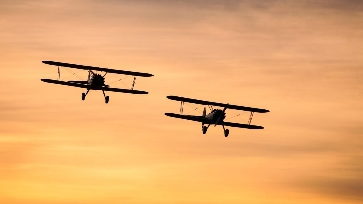 Doppeldecker Flug